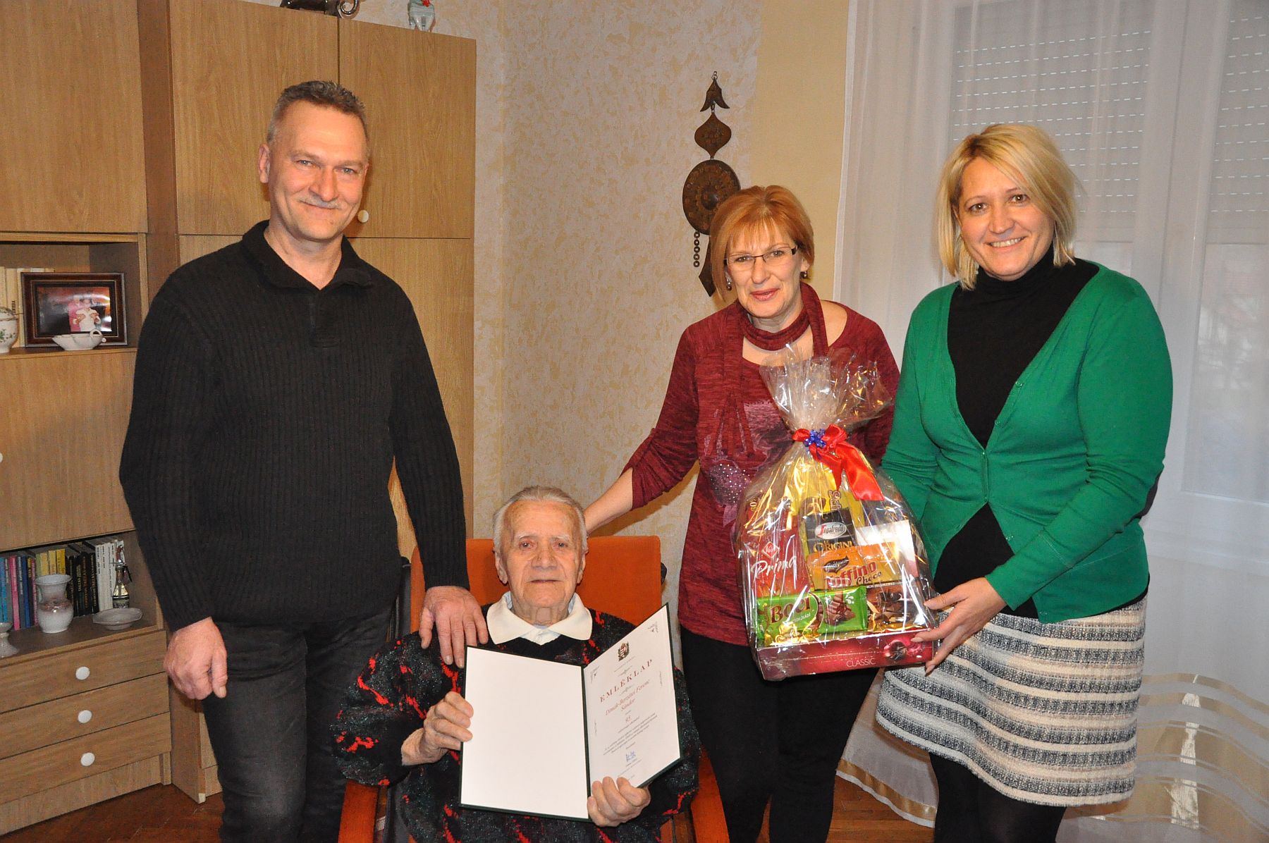 A 95 esztendős Dimák-Berzétei Ferenc köszöntése